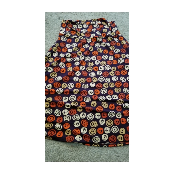Lularoe Azure A-line Midi Skirt in Fun Circular Print Size XL - Picture 2 of 3